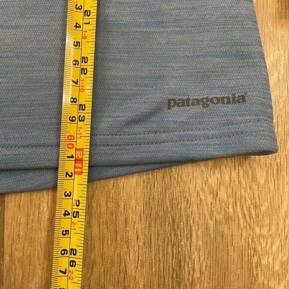 Patagonia Women’s Hooded Base Layer Pullover Blue Small Lightweight Stretch Top - Picture 7 of 10